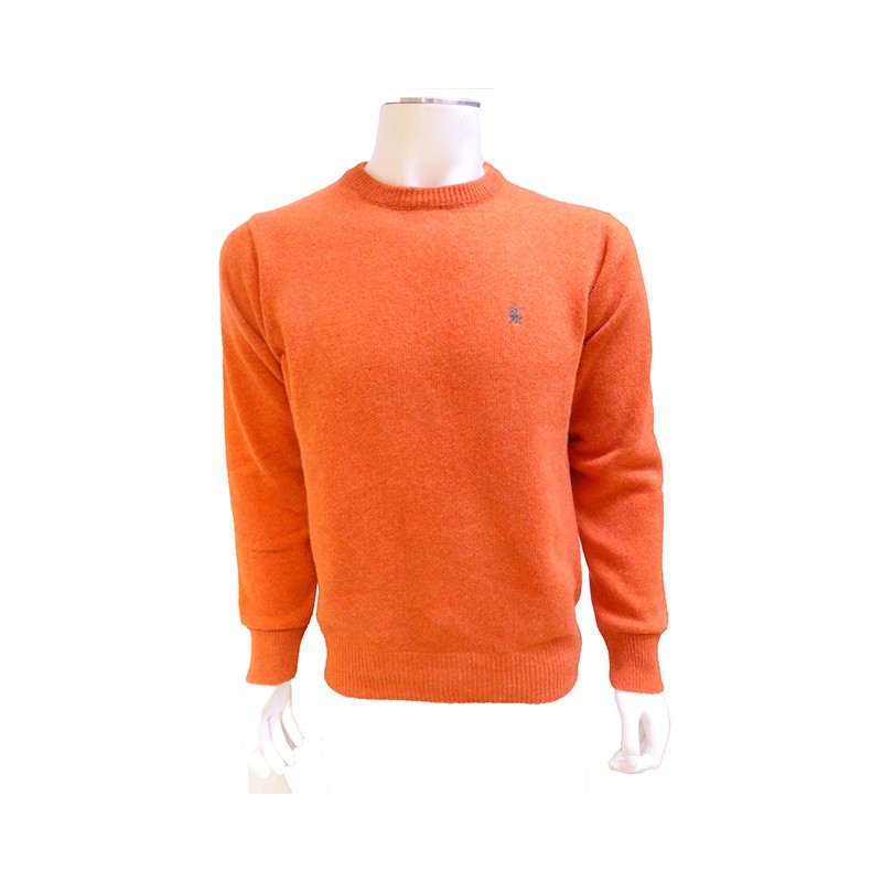 Pull Ras du Cou Lambswool Orange BANDE ORIGINALE Pull Ras du Cou Lambswool Orange BANDE ORIGINALE