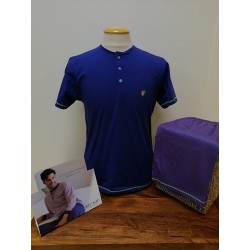 Pyjashort Coton Bleu Motifs Mosaïques BIP BIP