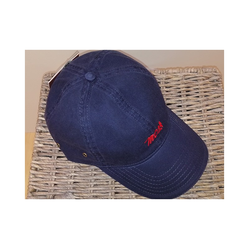 Casquette Toile unie marine logo MCS Casquette Toile unie marine logo MCS