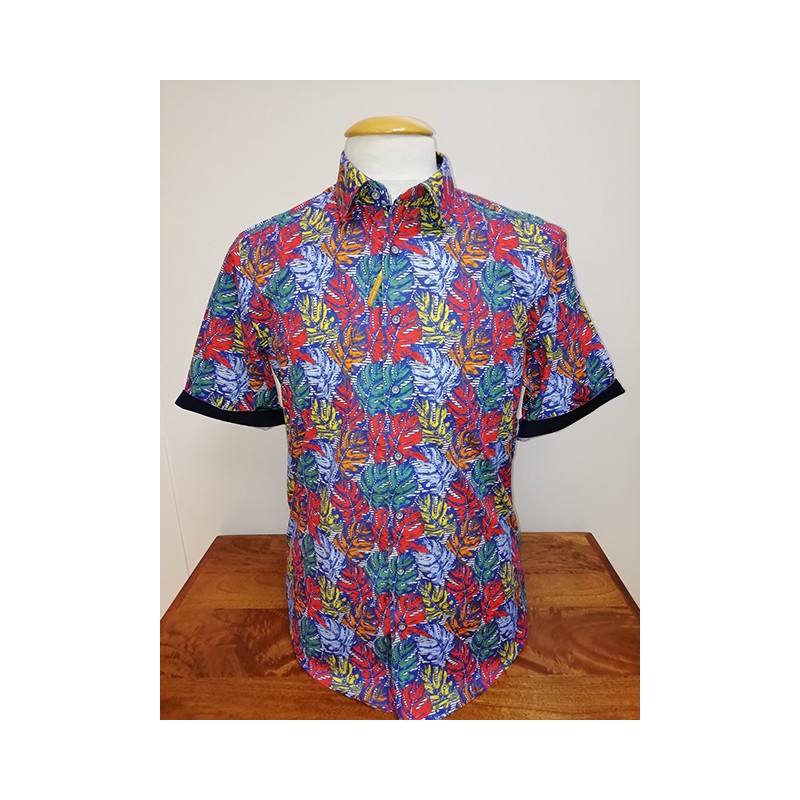 Chemise Manches Courtes Feuillage REDMOND Chemise Manches Courtes Feuillage REDMOND