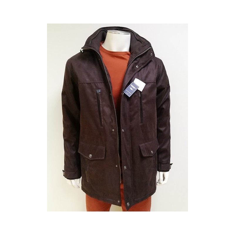 Parka Rolando Suédine Piquetée Marron PARTNER'S Parka Rolando Suédine Piquetée Marron PARTNER'S