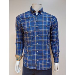 Chemise Carreaux Bleue R8970 THE SURFAR