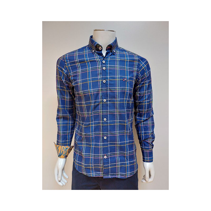 Chemise Carreaux Bleue R8970 THE SURFAR