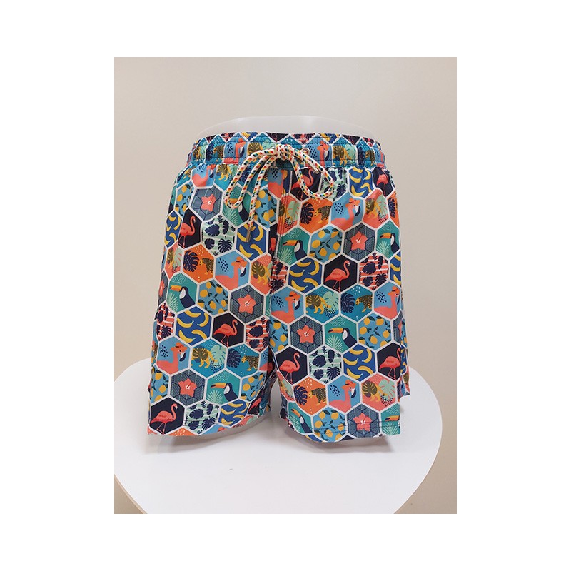 Short de Bain Flamand Rose DARIO BELTRAN Short de Bain Flamand Rose DARIO BELTRAN