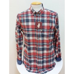 Chemise flanelle à carreaux Bleu denim MCS