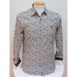 Chemise Fleurs sauvages vert MCS