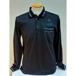 Polo Noir manches longues DELAHAYE