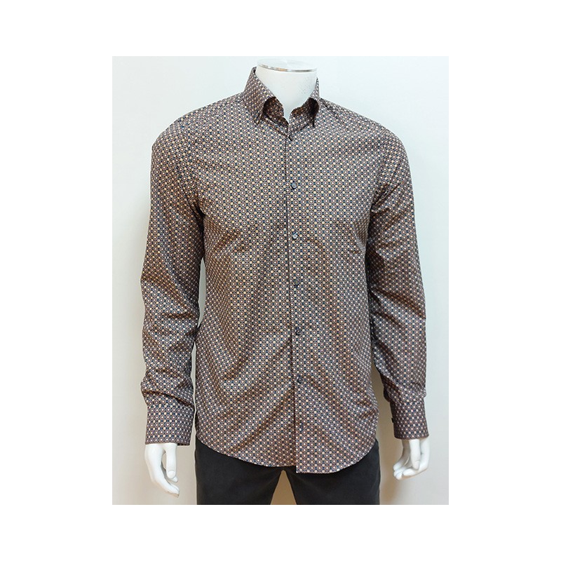 Chemise Mosaïque Marron CARLOS CORDOBA Chemise Mosaïque Marron CARLOS CORDOBA