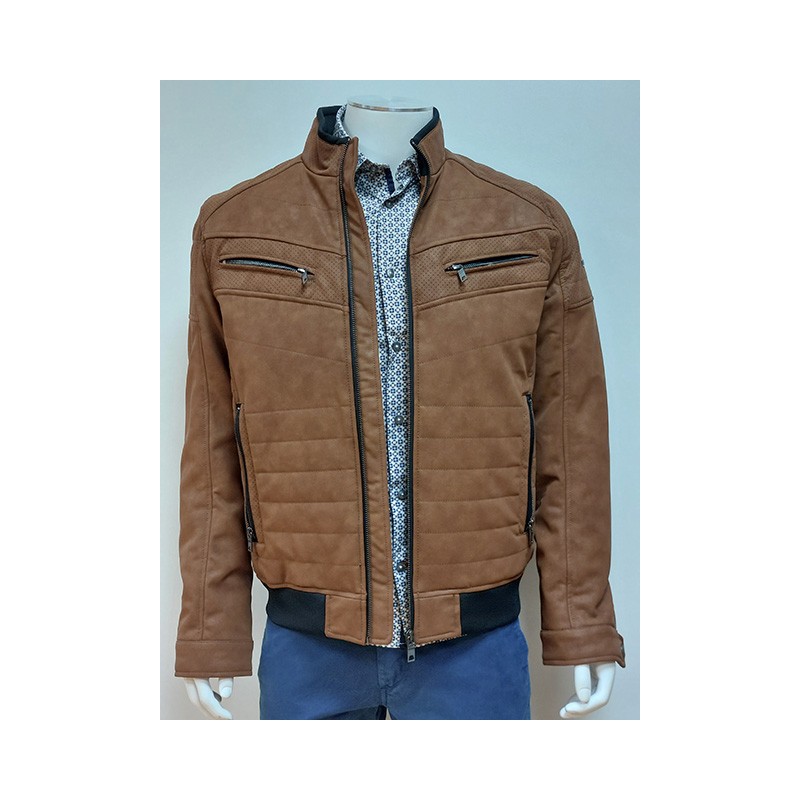 Blouson Suédine Camel DELAHAYE