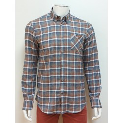 Chemise carreaux caramel DELAHAYE