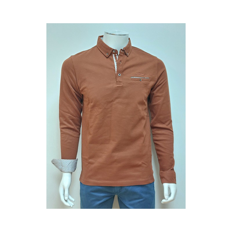 Polo Chemise Louable Rouille DELAHAYE Polo Chemise Louable Rouille DELAHAYE