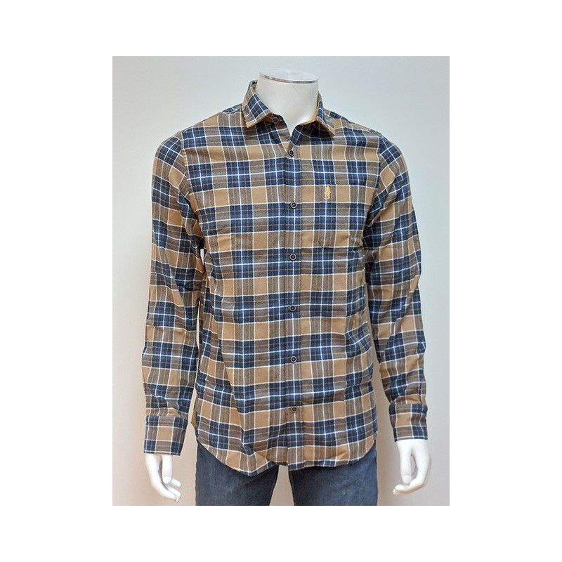 Chemise Carreaux Camel MCS