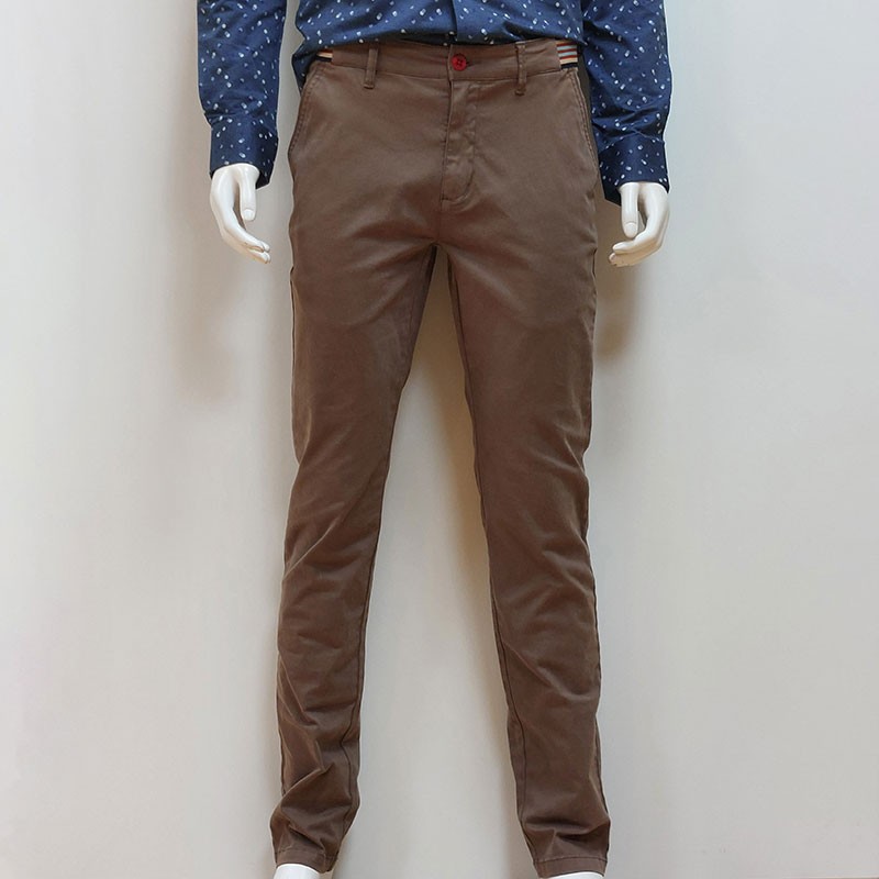 Pantalon chino taupe DELAHAYE Pantalon chino taupe DELAHAYE
