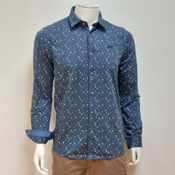 Chemise Bleu nuit Motifs DELAHAYE