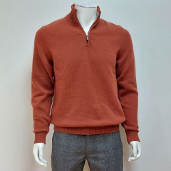 Pull Col Zip Laine Doster Curcuma LA SQUADRA