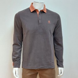 Polo Coude Manches Longues Chocolat LA SQUADRA