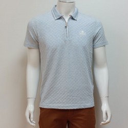 Polo Maille Damier Ciel DELAHAYE