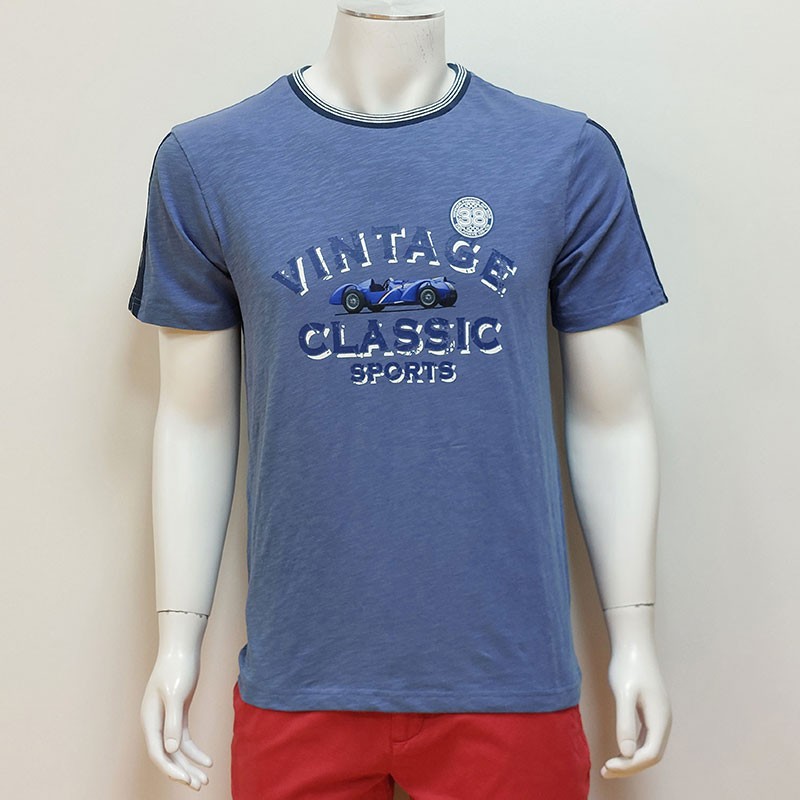 Tee Shirt Vintage Bleu Classic DELAHAYE