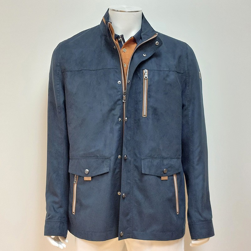 Parka suédine Marine COFOX Parka suédine Marine COFOX