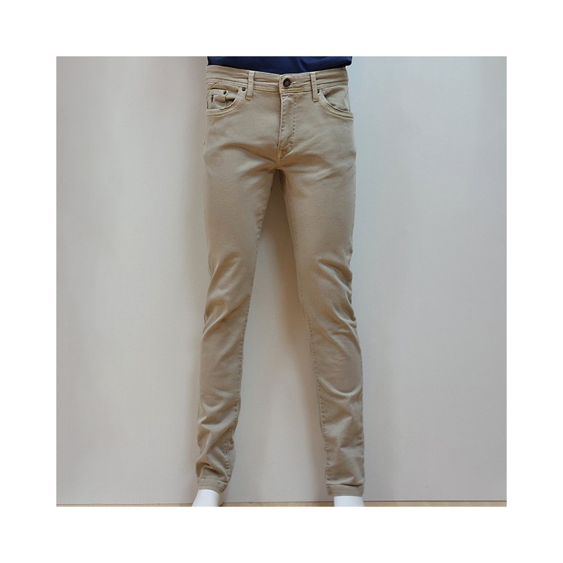 Jean regular tapered teint beige MCS
