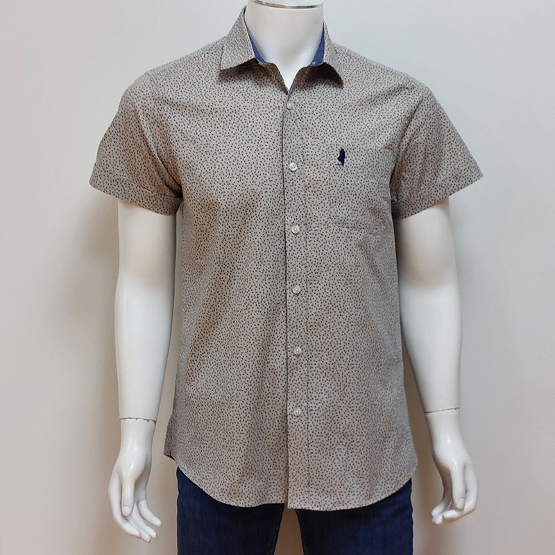 Chemise manches courtes motif points MCS