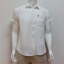 Chemise manches courtes 100% lin