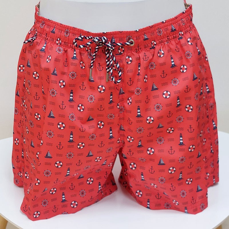 Short de Bain Marin Rouge DARIO BELTRAN
