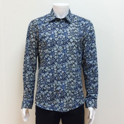 Chemise Fleur Bleu Nuit...