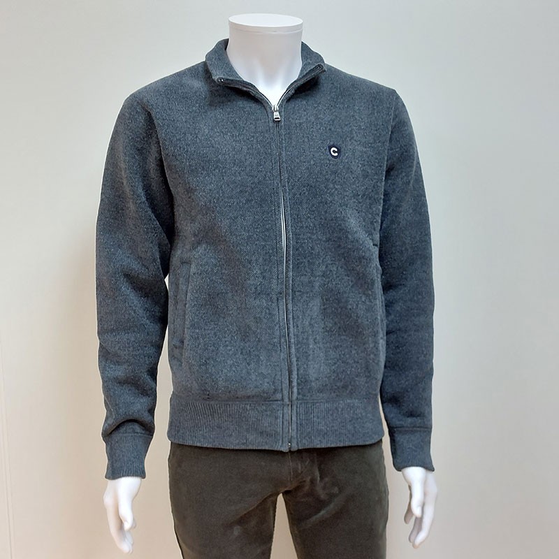 Gilet zip bouclette Antracite COFOX