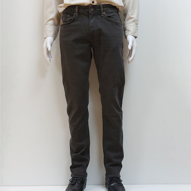 Jean stretch regular tapered coloré chocolat MCS