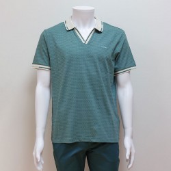 Polo imprimé en coton vert Lenunki DELAHAYE