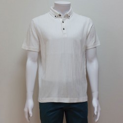 Polo effet jacquard écru Loculus DELAHAYE