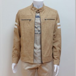 Blouson suède beige Barnard DELAHAYE