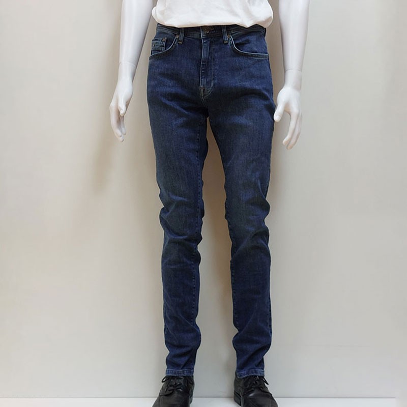 Jean regular bleu denim tapered stretch MCS
