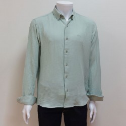 Chemise Vert d'eau Gaz de Coton DARIO