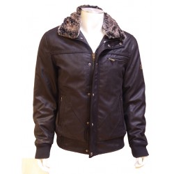 Blouson Aviateur Piqueté Noir PARTNER'S