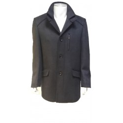 Manteau Davide Court Noir LUIGI MORINI