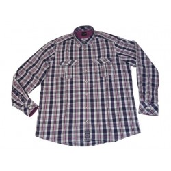 Chemise Carreaux Mauve/Marine OLYMP