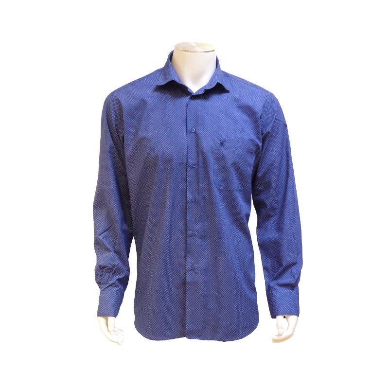 Chemise Fantaisie Indigo Imprimée Motifs BANDE ORIGINALE Chemise Fantaisie Indigo Imprimée Motifs BANDE ORIGINALE