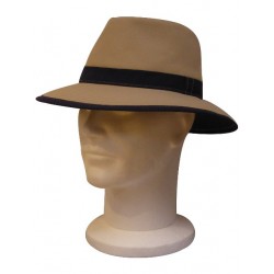 Chapeau Safari Toile Beige Marine CRAMBES