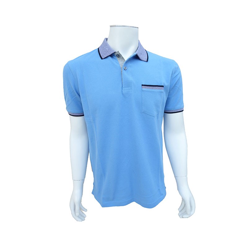 Polo Manches Courte Jersey Ciel COFOX Polo Manches Courte Jersey Ciel COFOX