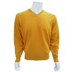 Pull V Uni Moutarde REDMOND