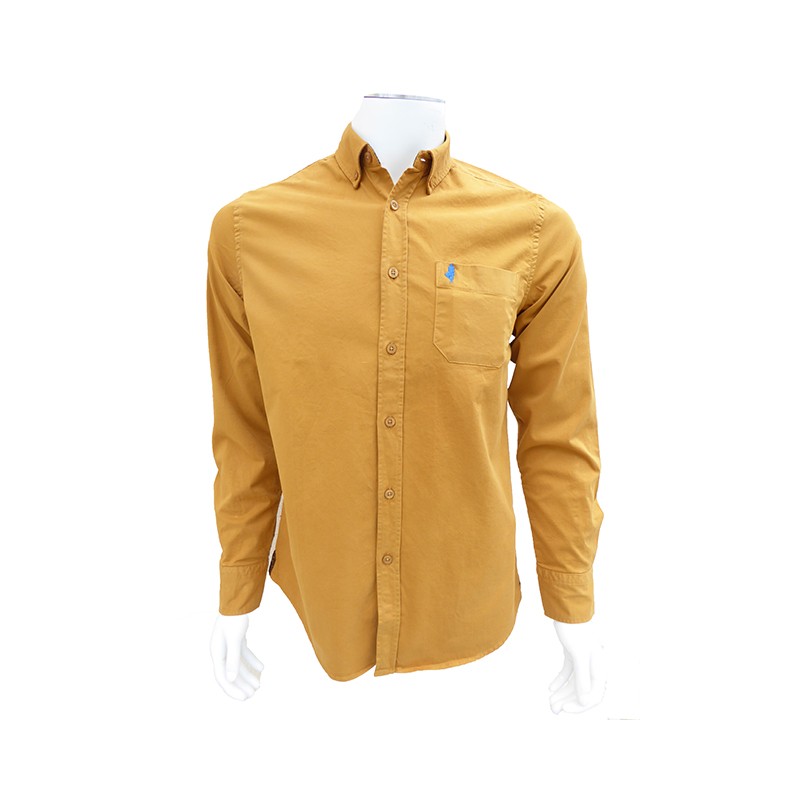 Chemise gabardine stretch moutarde MCS Chemise gabardine stretch moutarde MCS