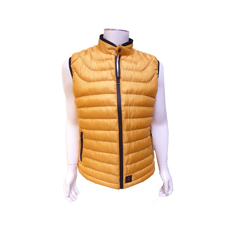 Doudoune Light Sans Manche Jaune Moutarde MCS Doudoune Light Sans Manche Jaune Moutarde MCS