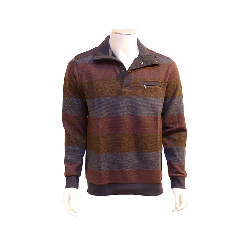 Polo Sweat Rayure Rust OLIVER HOLTON Polo Sweat Rayure Rust OLIVER HOLTON